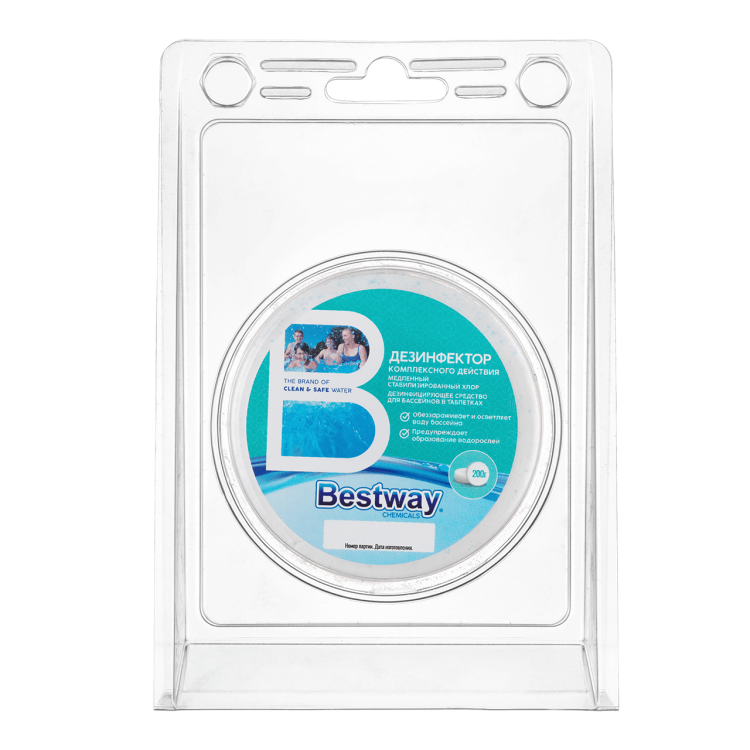 Медленный стабилизированный хлор, таблетка 200 г-1